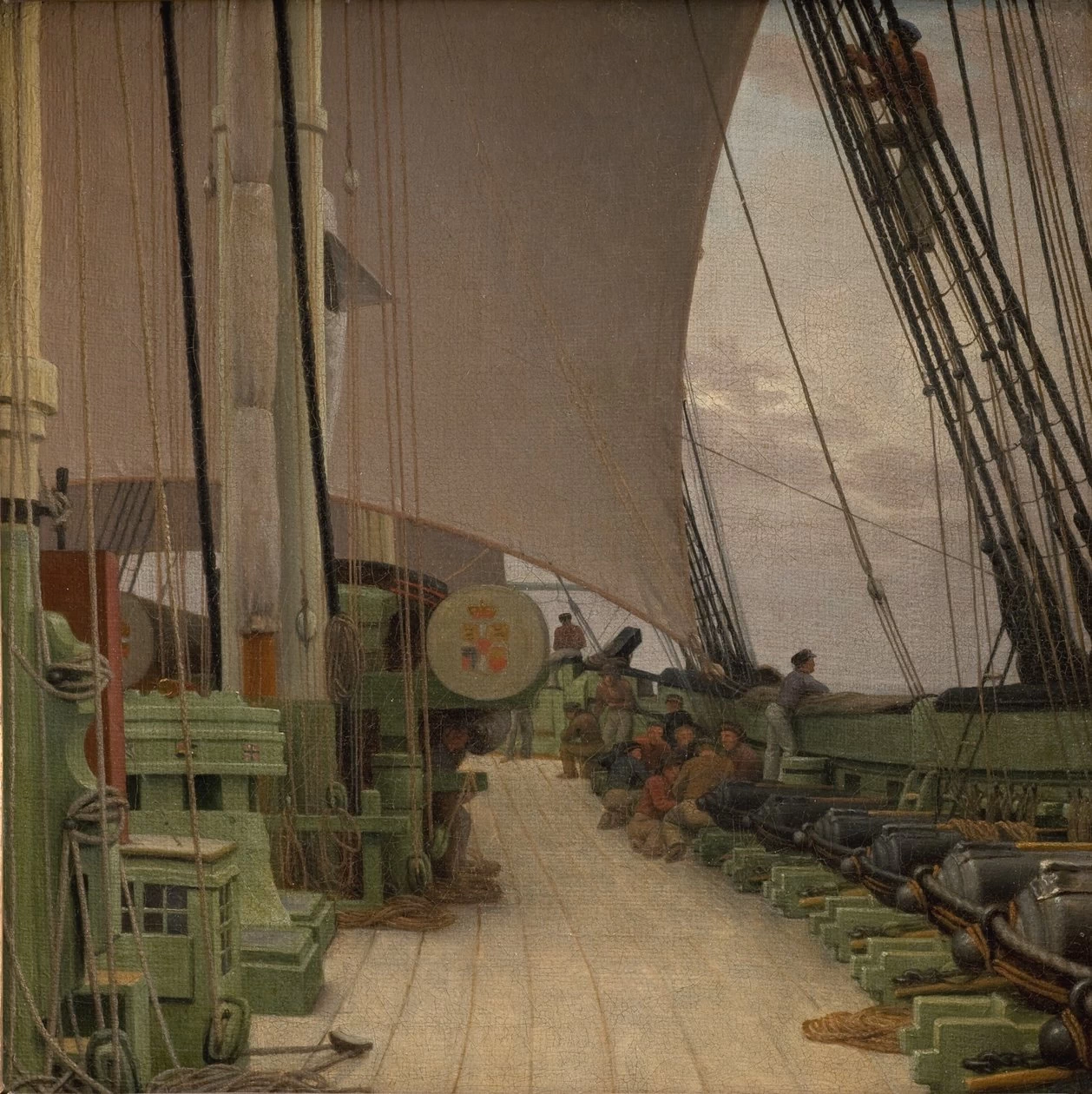 La batteria di dritta e il ponte della corvetta Najaden - Statens Museum for Kunst